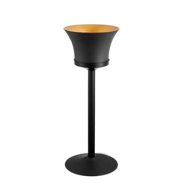 Imagem de Baldes de gelo balde de gelo de luxo vinho de chão para bar de coquetel, festas, refrigeração, champanhe (preto)