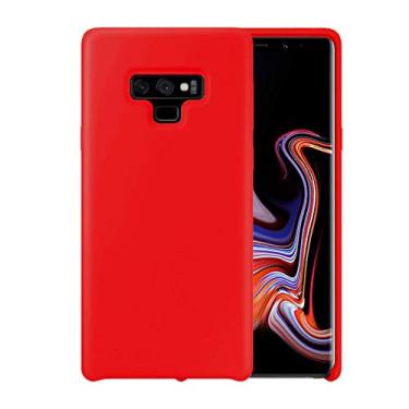Imagem de Capa de telefone de silicone líquido para Samsung Galaxy Note 9 N960 6,4 polegadas à prova de choque/borracha gel/capa proteção contra quedas vermelha