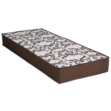 Imagem de Colchao Solteiro Espuma D33 Ortopedico Firme 88x188x17cm Suporta 90kg Certificado INMETRO