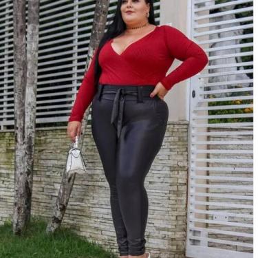 Imagem de Calca de Cirrê - Nanda Fashion Boutique, Vermelho, GG