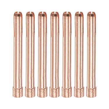 Imagem de Generic 10 pinças TIG de 3,2 x 50 mm para substituição de pontas de pinça de eletrodo de tungstênio para série de tochas de soldagem TIG