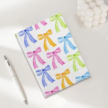 Imagem de Caderno com laço multicolorido, caderno A5 para anotações de escritório, agenda de 21 x 14,7 cm, agenda de viagem, 3