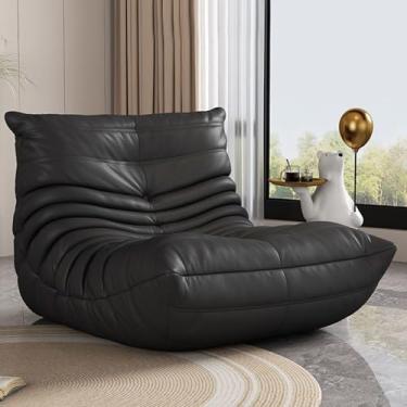 Imagem de Sofá de esponja gigante e preenchido de feijão de feijão, super macio para adolescentes adultos, universidade de quarto da sala, livro de leitura, jogo de jogo - verde, camurça, preto