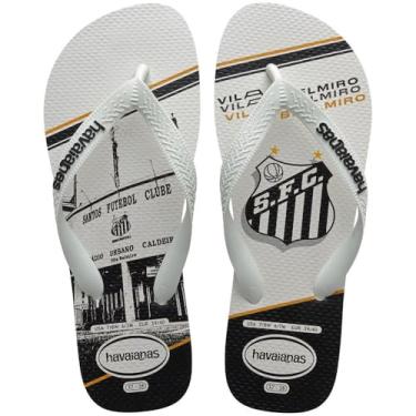 Imagem de Chinelo Havaianas Licenciado, Top Santos 37/8 Branco, Havaianas
