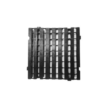 Imagem de Piso Plástico Estrado Vazado, 50x50cm, Polipropileno, Preto, Modular, Antiderrapante, 4cm Altura
