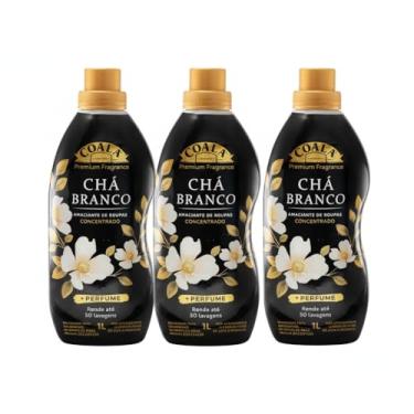 Imagem de Kit 3 Amaciantes Concentrados Coala Laundry Chá Branco 1L – Perfume Sofisticado e Maciez Extrema