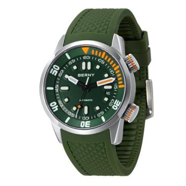 Imagem de Relógio de mergulho BERNY Masculino Fashion Mechanical Automatic Green