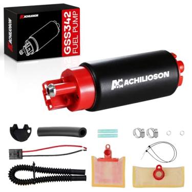 Imagem de Bomba de combustível elétrica de alto fluxo e alta pressão de 340 LPH compatível com modelos GSS342, atualizações para E8229 E2068 E8213 EFP382A, inclui kit de instalação