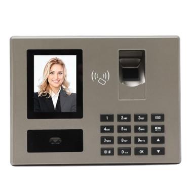 Imagem de Acouto Máquina de Atendimento Com Relógio de Ponto 4 Com Reconhecimento Facial, Impressão Digital, Senha, Suporte de Cartão para Escritórios e Escolas, Plugue Americano (Plugue UE)
