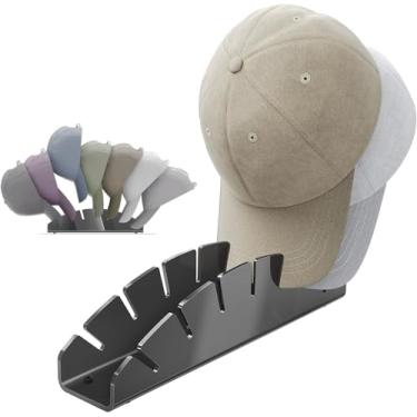 Imagem de Suporte para Chapéus de Beisebol Organizador Acrílico Armazenamento e Exibição em Prateleira Armário Mesa Escritório Rack Multifuncional Colecionadore