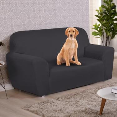 Imagem de Capa De Sofá Lisa Coladinha 2 e 3 ou 4 Lugares/Capa de Poltrona 1 Lugar (CINZA,2 Lugares)