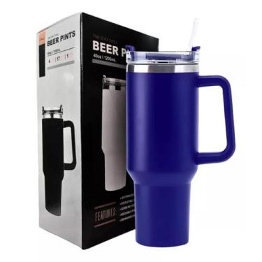 Imagem de Copo Térmico Inox Portátil 1200ml Garrafa Térmica Inoxidável com Tampa