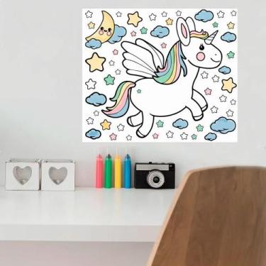 Imagem de Adesivo para Colorir Unicórnio - TACOLADO PAPEL DE PAREDE, 0,58 x 0,50