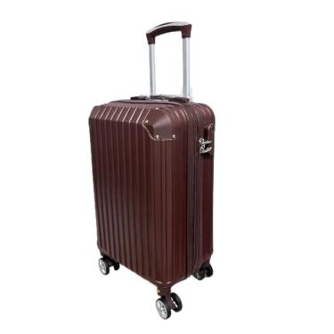 Imagem de Mala de viagem bordo BAGAGEM DE MÃO 10 kilos rodinha pequena compacta cabine padrão Anac (Café)