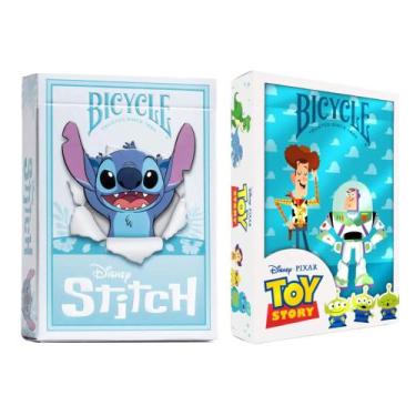 Imagem de COMP Kit Jogos de Cartas Baralho Bicycle Disney - Stitch + Toy Story