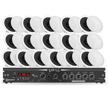Imagem de COMP Kit Amplificador Taramps THS 6000 + 16 Arandelas 6" 40 Watts RMS 
