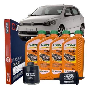 Imagem de Kit revisao 5w40 gol g6 1.0 2012 2013 2014 2015 - LUBRAX FILTRO BARSIL