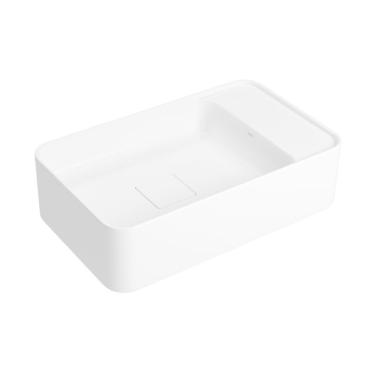 Imagem de Cuba de Apoio Deca Slim 50x30 L.43050.MD.17 Retangular com Mesa à Direita Branca