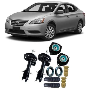 Imagem de Amortecedor + Kit Batente Nissan Sentra Dianteiro 2014 Até 2020 O Par