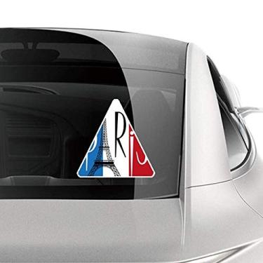 Imagem de DIYthinker Bandeira nacional França Torre Eiffel Paris Adesivo de carro Motocicleta Bicicleta Bagagem Decalque