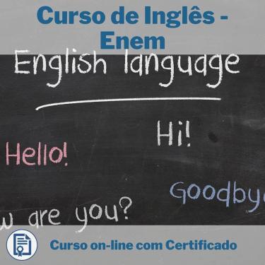 Imagem de Curso Online em videoaula de Inglês - Enem com Certificado + 2 brindes