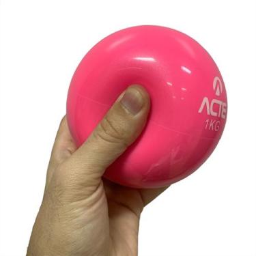 Imagem de Kit 2 Bolas Peso Tonning Ball Funcional 1Kg 12cm T55 Acte - Acte Sport