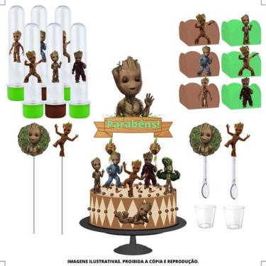 Imagem de Kit Festa #kf Baby Groot Forminha Tubete Topper