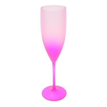 Imagem de 50 Taças De Champanhe Degradê/bicolor Acrílico 160 Ml Cor:Pink Neon