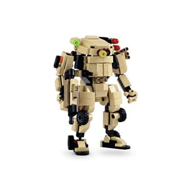 Imagem de Conj. de cons. de robô estilo Mecha p/ colecionadores e fãs de Forças Armadas. Apto p/ maiores de 12 anos
