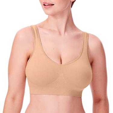 Imagem de Bali Sutiã feminino sem fio, Comfort Revolution, cobertura total, sem aro, Nude., GG