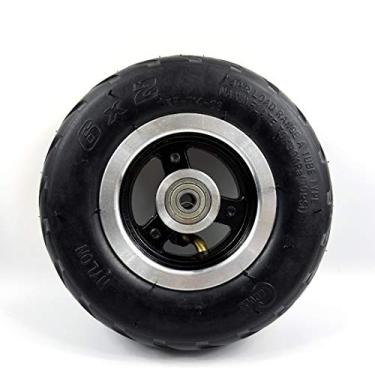 Imagem de (6 2wheel) - 6X2 Inflation Tyre Wheel Use 6" Tyre Alloy Hub 160mm Pneumatic Tyre Scooter F0 Pneumatic Wheel Trolley Cart Air Wheel