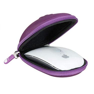 Imagem de Hermitshell Bolsa rígida de armazenamento de EVA para Apple Magic Mouse (I e II 2ª geração) e mosquetão, Roxa