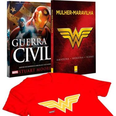Imagem de Livro Mulher-Maravilha + Guerra Civil +Camiseta Stuart Moore Bli-0577