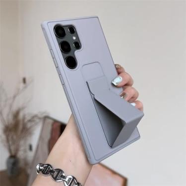 Imagem de Capa de telefone magnética com pulseira de luxo para Samsung Galaxy S24 S23 Utra S22 S21 S20 FE S10 Note 20 10 Plus Capa de couro, cinza, para Galaxy S21 Ultra