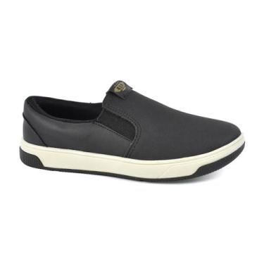 Imagem de Sapatênis Kidy Firenze Respitec Slip-On Infantil Preto - 003609