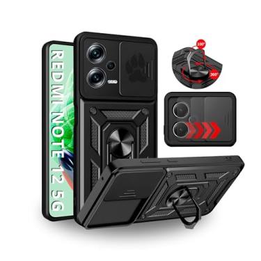 Imagem de Capa Capinha Armor Anti Choque Ring Para Redmi Note 12 5G (Tela 6.67) + Anel Giratório + Proteção De Câmera - Proteção Militar