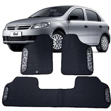 Imagem de Jogo tapete emborrachado 3 peças volkswagen gol g6 gvi traseiro inteir