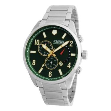 Imagem de Relógio Magnum Masculino Ma35182g Cronógrafo Prateado 43mm