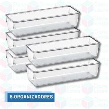 Imagem de Organizadores Empilhavel Gavetas Armário Transparente 5 Uni - PRATICAS