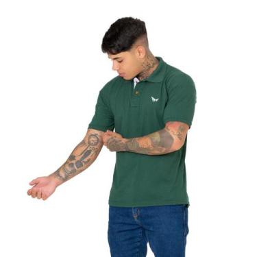 Imagem de Camisa Polo Masculina Ridens Originalidade e Estilo Únicos, P, Verde m