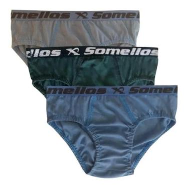 Imagem de kit 12 cueca slip algodão infantil sortida SIE - mg, Sortida, G 5 a 8 