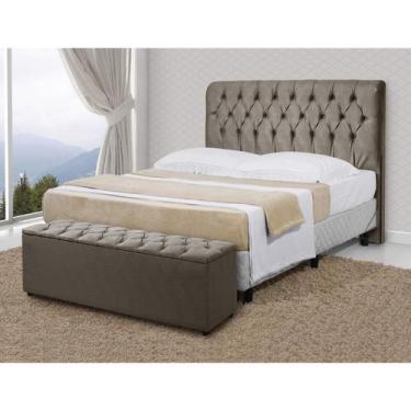 Imagem de Cabeceira King Estofada Suede C.B. Iasmin 195cm - Atraente Móveis