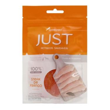 Imagem de Petisco Natural German Hart Cães Gatos Just Steak Frango 55g