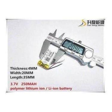 Imagem de Bateria 250 Mah 3,7v 4mmx20mmx35mm - bgb