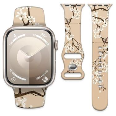 Imagem de Pulseira de relógio compatível com Apple Watch de 38 mm, 40 mm e 41 mm, pulseira de substituição de silicone macio com fecho clássico para Apple Watch Series SE 8, 7, 6, 5, 4, 3, 2, 1 e Utral, para