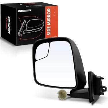 Imagem de A-Premium Espelho retrovisor elétrico do lado do motorista - compatível com Nissan NV200 2013-2021 e Chevrolet City Express 2015-2018 - Retrovisor retrovisor externo preto dobrável manual aquecido com