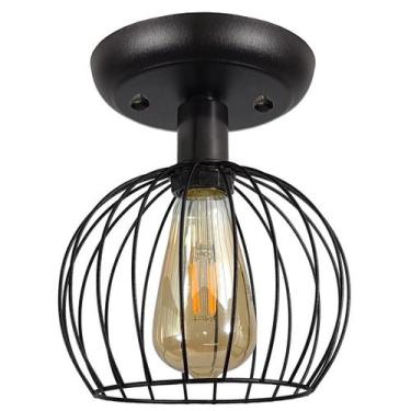 Imagem de Plafon Aramado Tangerine preto Sala Quarto cozinha banheir - CM GLASS 