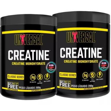 Imagem de Kit 2x Creatina Monohidratada Pote 200g Universal Total 400g, Sem sabo