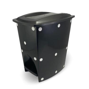 Imagem de Lixeira Plástica Cesto de lixo com Tampa e Pedal 7 Litros Colorida Dec