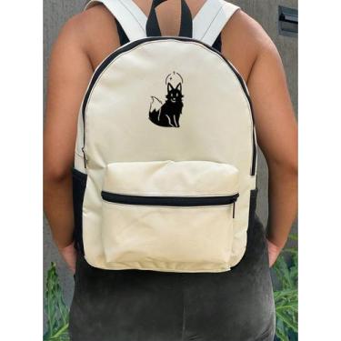 Imagem de Mochila Small LOBO Bolsa Escolar Trabalho Viagem Mala Faculdade Fut ma
